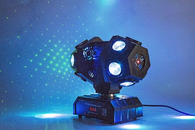 Moving Head Stage Lights Professional DMX512 DJ Lights Sound Activated for KTV Disco Party Wedding Concert Festival