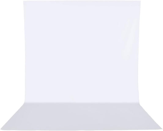 HEMMOTOP White Photo Backdrop, 6x9 ft White Background for Photography, Seamless Screen Backdrops for Photoshoot, Easter, Birthday Party, Video Recording, Photos, Projector (Backdrop only)