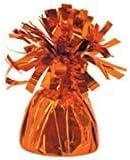 ROYALHOUSE Metallic Plastic Wrapped Balloon Weights for Party Decorations, 12 Pcs (Orange)