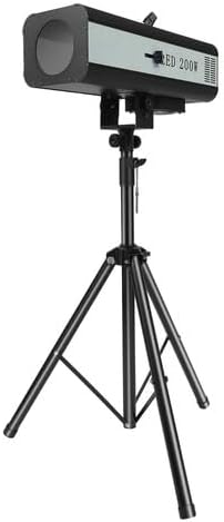 200W LED Stage Spotlight with Tripod, Manual Professional Follow Spot Light with 6 Colors, Portable Theater Lights DJ Lighting for Wedding Party, DJ Show, Theater, Ship in 2 Packages (200, Watts)