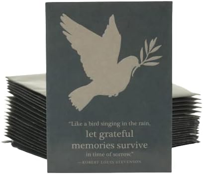 Grateful Memories Dove with Bird and Butterfly Mix Seed Favor Packets - Gardening Gifts - Wild Flower Seeds for Planting - Garden or Indoor Plant Flowers - Growing Plants in Memory