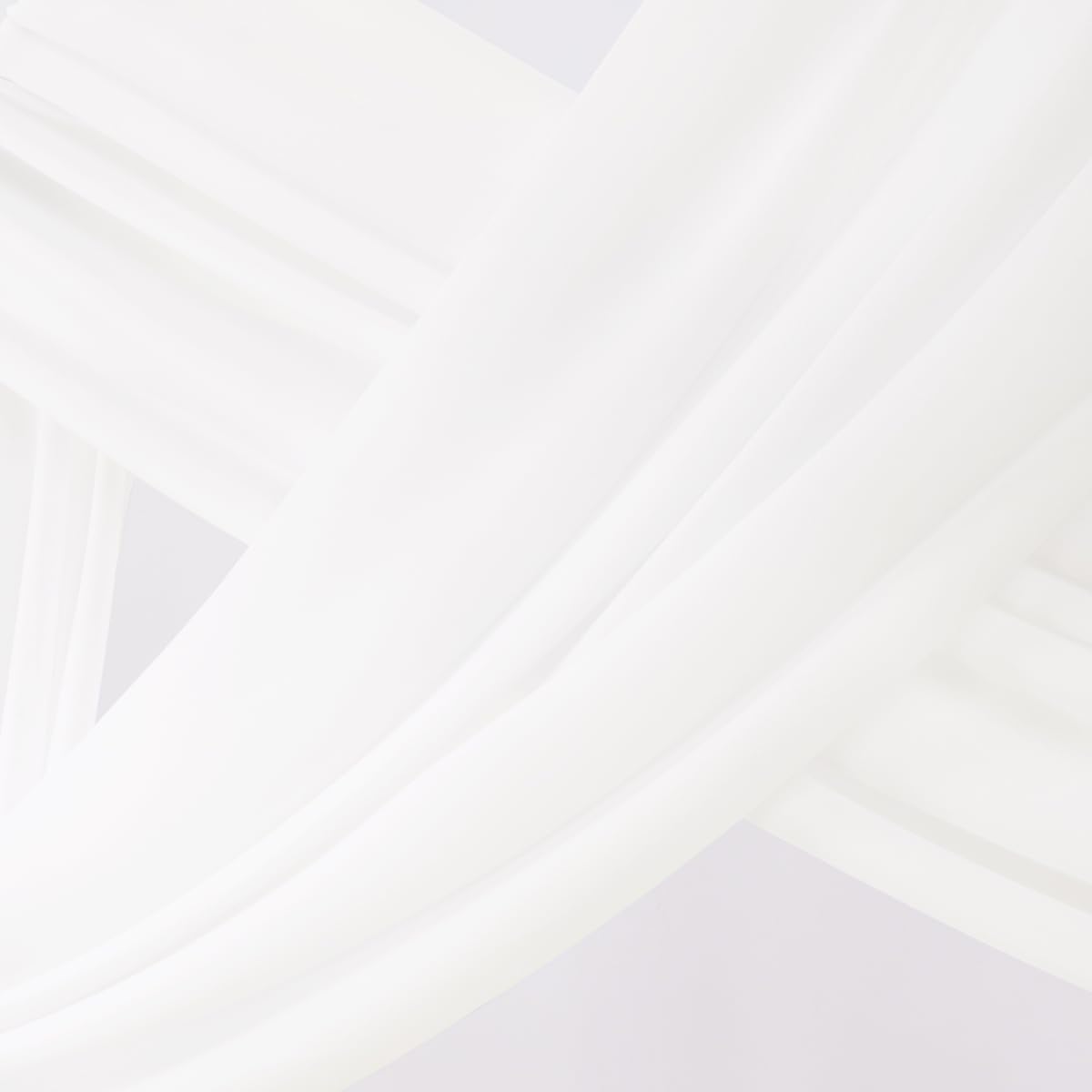 Socomi Wedding Arch Draping Fabric 1 Panel 29" x 19Ft Ivory Sheer Chiffon Curtain Drapes 6 Yards for Wedding Ceremony Birthday Party Decoration