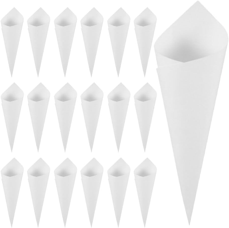 PRETYZOOM 60pcs Flower Cones Confetti Cones Rose Petal Candy Kraft Paper Cones Party Accessory Congratulation Accessories .07inches