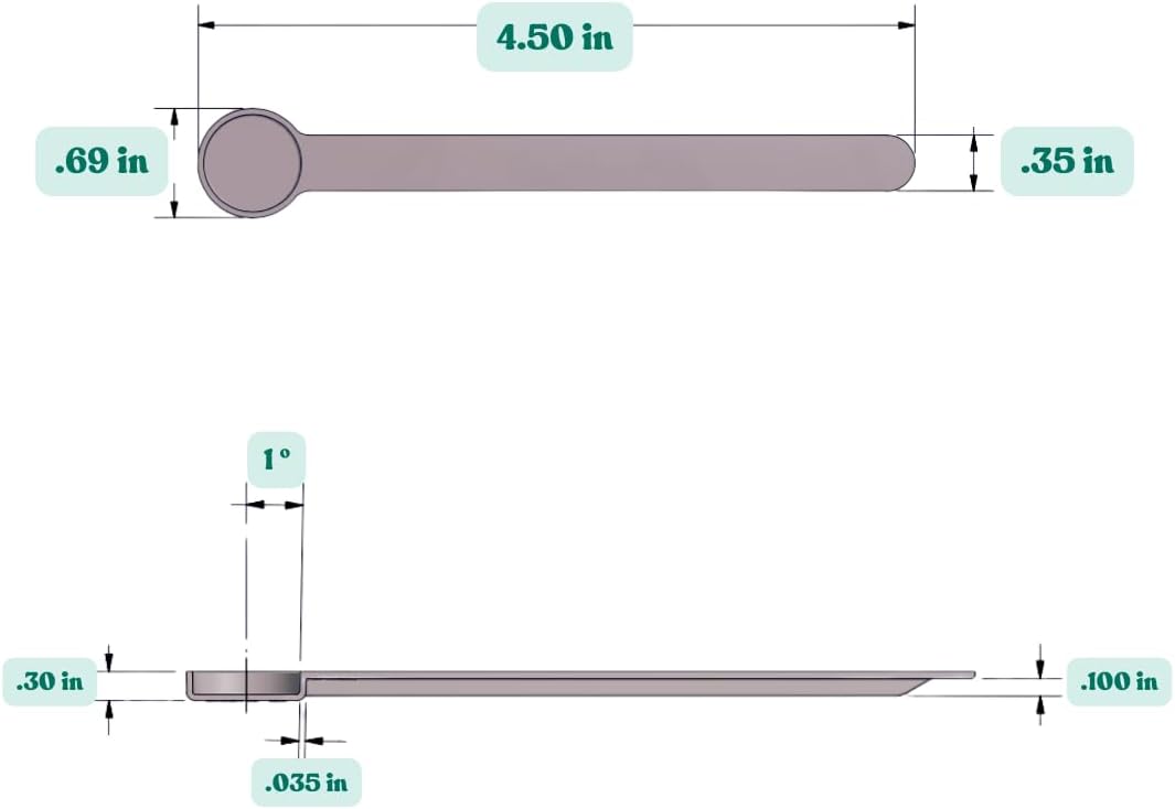 1/4 Teaspoon (1.25 mL) Long Handle Scoop for Measuring Coffee, Pet Food, Grains, Protein, Spices and Other Dry Goods (Pack of 25)