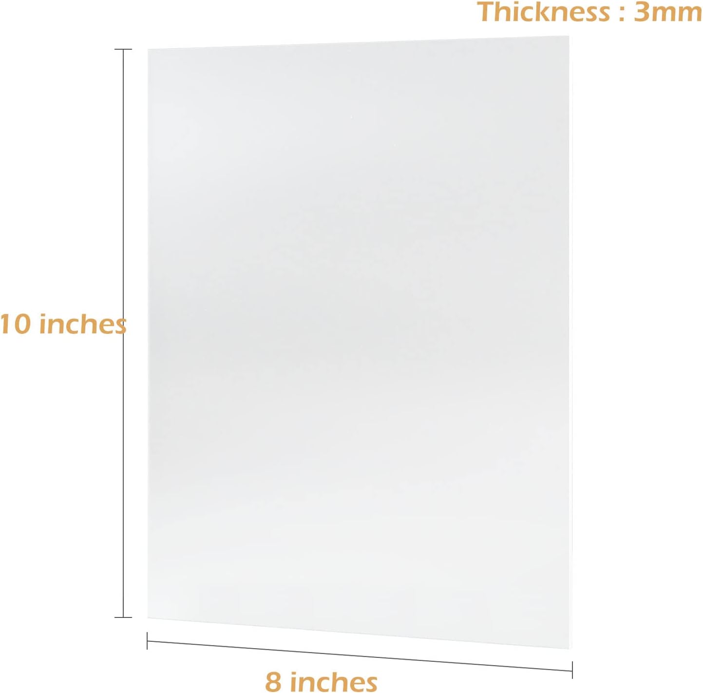10 Pack 8x10 Inch Frosted Acrylic Signs Blank, DIY Blank Frosted Acrylic Sheet Sign 1/8 inch Thick for Wedding Reception Sign Party Events(Wood Stand NOT Included)