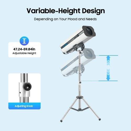 350W Stage Spotlight with Tripod, Professional Follow Light with 6 Colors & 3 Color Temperatures (5600K、6000K、3200K), Theater Lights DJ Lighting for Wedding Party, DJ Show, Theater (350, Watts)