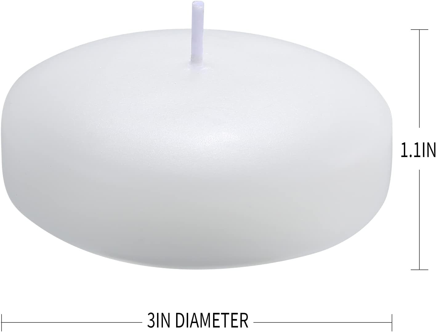 36 Pack Floating Candles, 3” White Unscented Dripless Wax Burning Candles, for Weddings, Party, Cylinder Vases, and Home Decorations