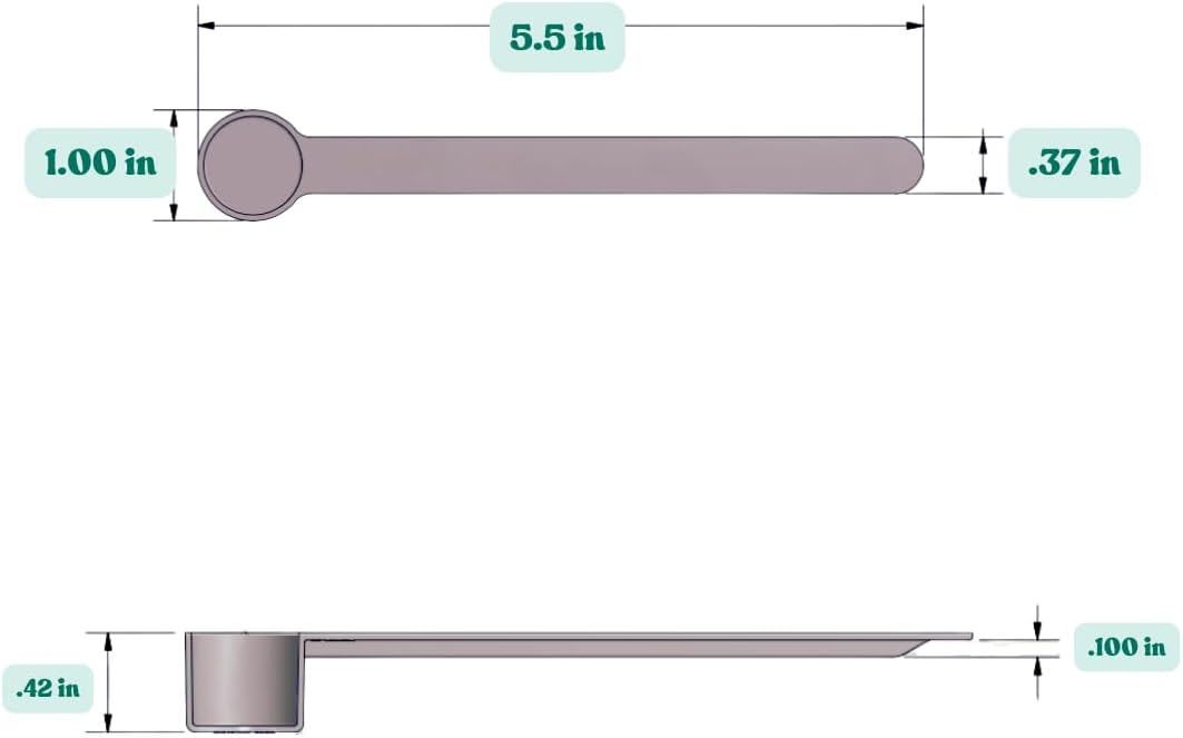 4 mL (3/4 Teaspoon) Long Handle Scoop for Measuring Coffee, Pet Food, Grains, Protein, Spices and Other Dry Goods (Pack of 100)