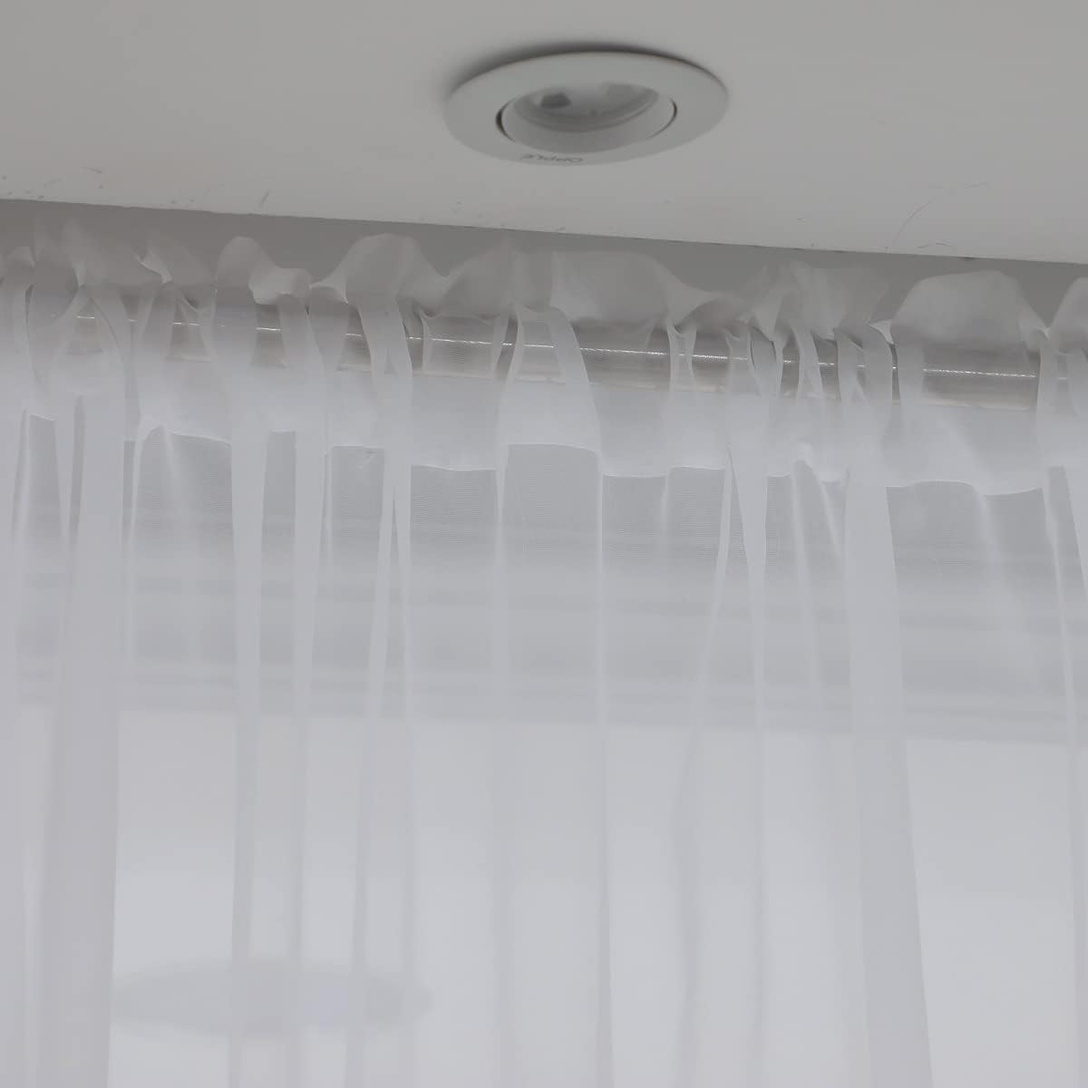 Window Ivory Sheer Curtains 108 Inches Long 2 Panels Sheer Curtain Basic Rod Pocket Panel for Bedroom Children Living Room Yard Kitchen (Ivory, 52" W x 108" L | 2 pcs)