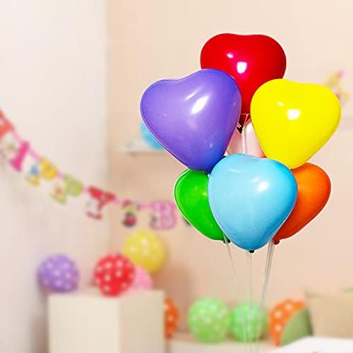 6-inch transparent Heart shaped Latex Balloons for Valentines Day,Propose Marriage,Wedding Party.