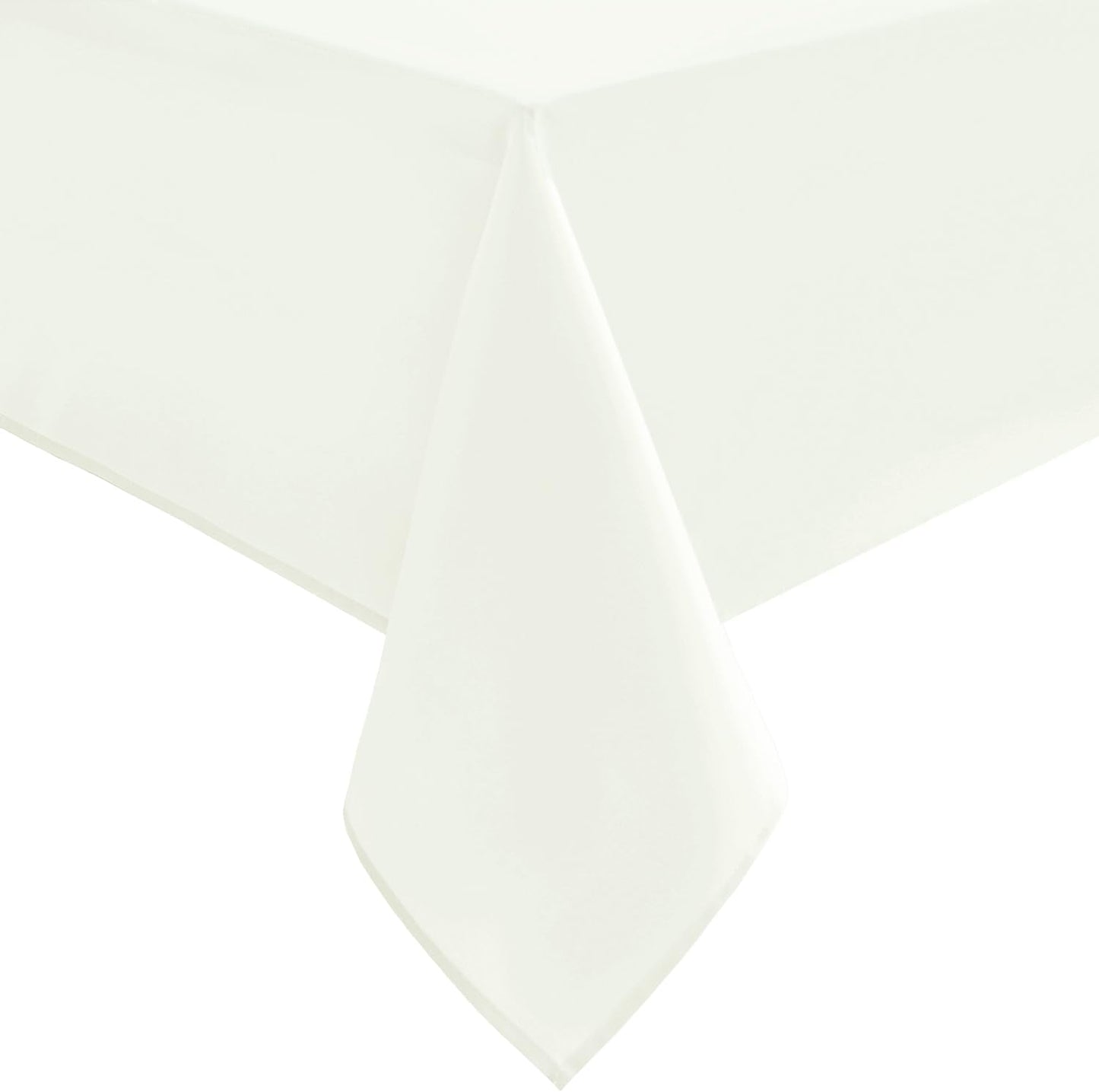 Hiasan Ivory Tablecloth Square - Waterproof and Spillproof Washable Fabric Table Cloth for Card Tables, 54 x 54 Inch