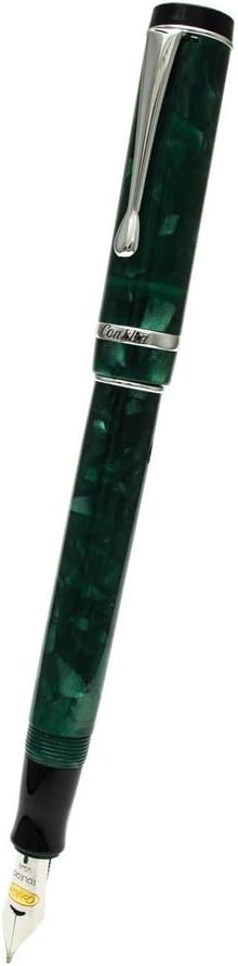 Conklin Duragraph Fountain Pen Forest Green - Stub Nib, Elegant Writing Tool for Calligraphy & Signatures