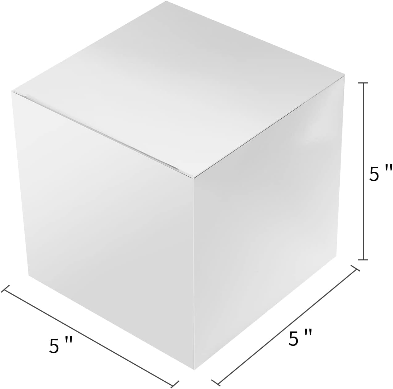 Silver Gift Boxes 5x5x5, 30 Pack Paper Gift Boxes with Lids for Gift, Bridesmaid Proposal Box, Cupcake Boxes, Gift Box for Wedding, Birthday, Groomsmen Proposal, Gifts, Packaging, Present