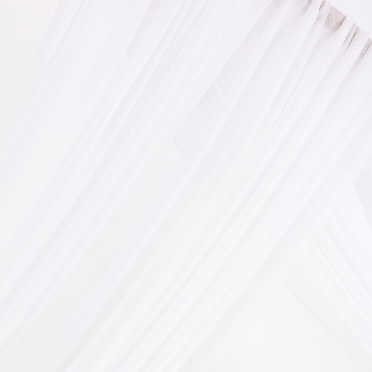 MLMW Wedding Arch Draping Fabric 4 Panels 29" x 20Ft White Sheer Wedding Arch Backdrop Drapes Outdoor Curtain for Ceremony Party Background Ceiling Decor