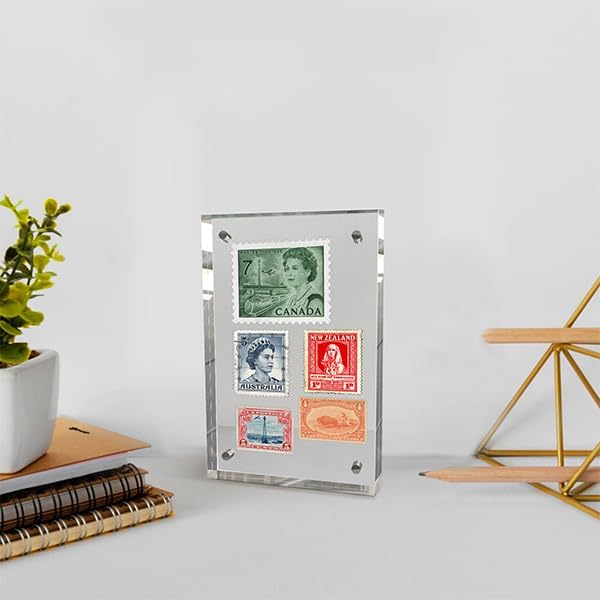 5x7 Inches Acrylic Picture Frames 3 Pack, Double Sided Magnetic Photo Frames,Free Standing on Desk or Table Clear Picture Frames