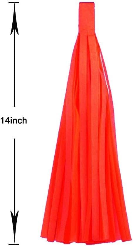 Red,Green and White Tassel Garland Banner Paper Tassels for Christmas Party Decorations,Pack of 15