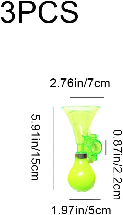 3 Pcs Bike Horn Kids Air Horn Clown Horn Hand Held Plastic Scooter Bicycle Bell for Cart Kids Boys Girls