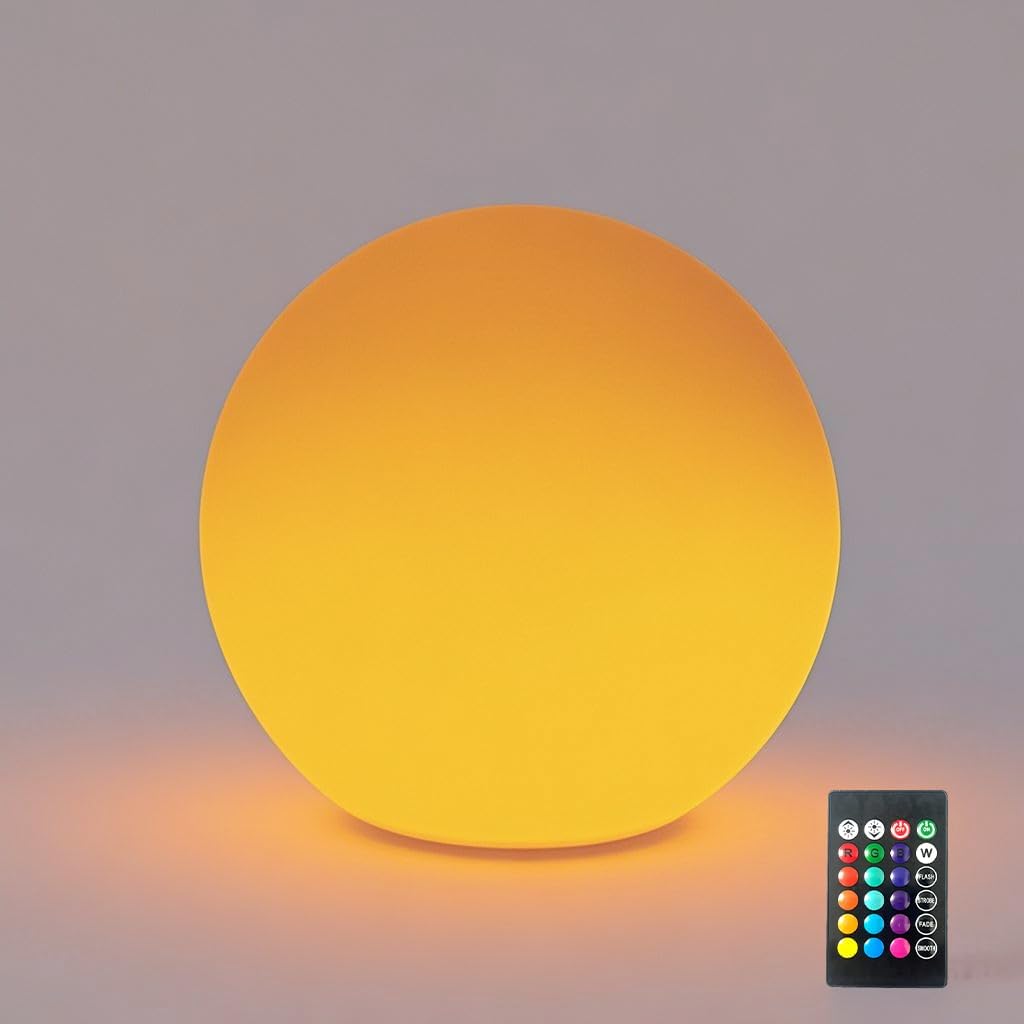 16 Inch Ultra-Fun LED Ball Light, Rechargeable Globe Floor Lamp w/Remote, 16 RGB Color Changing LED Glowing Orb Light, Waterproof Outdoor Ambiance Lighting, Pool Party Garden Patio Decor