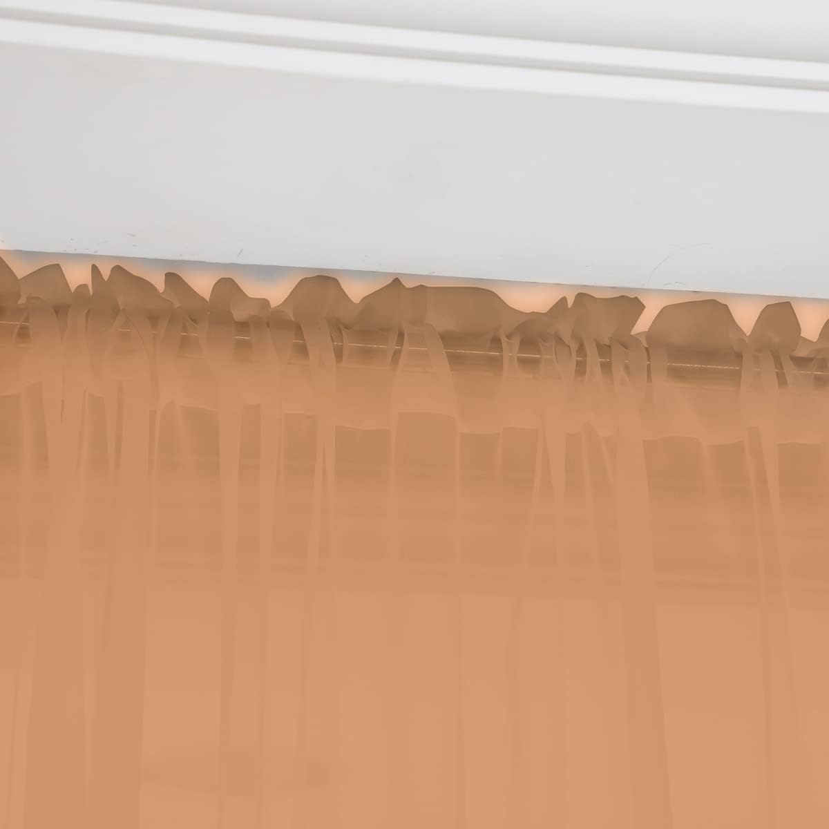 Window Brown Sheer Curtains 120 Inches Long 2 Panels Sheer Curtain Basic Rod Pocket Panel for Bedroom Children Living Room Yard Kitchen (Brown, 52" W x 120" L | 2 pcs)