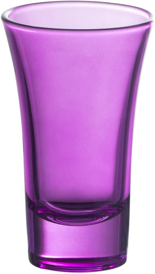 M&N HOME Purple Shot Glasses, 2 Oz Set of 6, Whiskey, Tequila, Cocktail, Round Glasses for Vodka, Spirits & Liquors