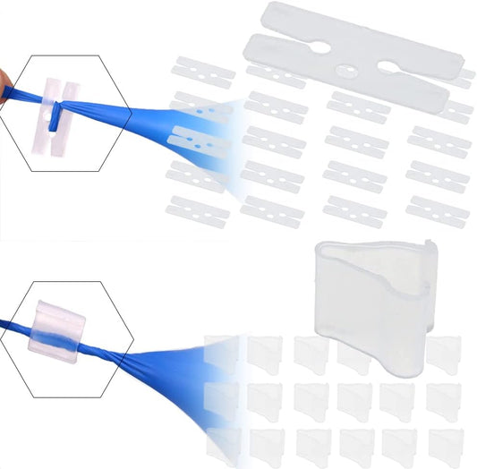 200 Pcs Balloons Mouth Clamp Transparent Balloon Closure the V-shaped Balloon Clip Plastic Balloon Tying Tools for Quickly Knotting and Sealing Balloons【Large capacity packaging】