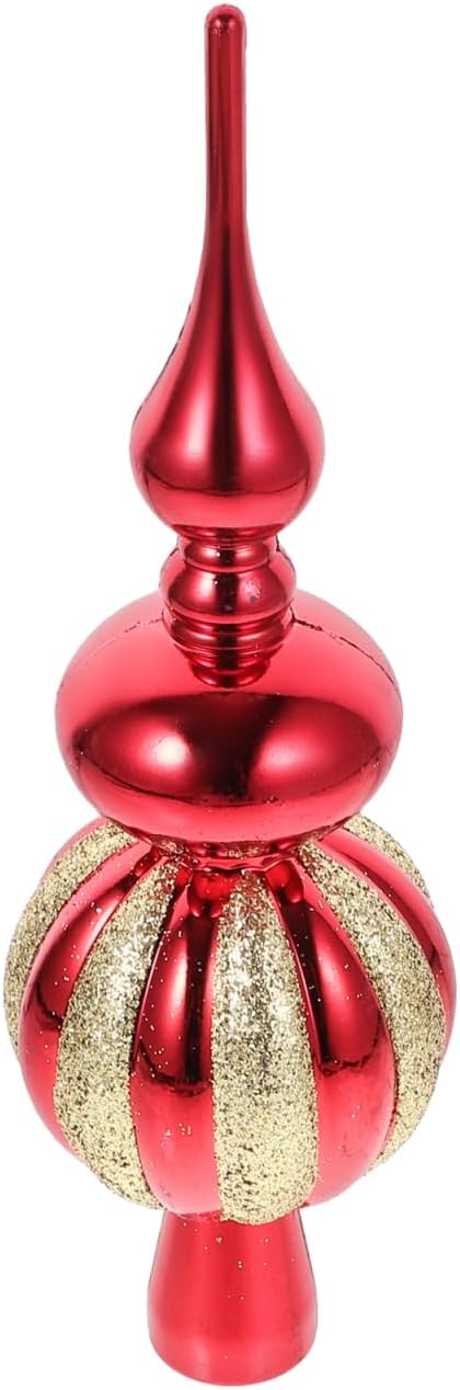 Spherical Christmas Tree Topper Plastic Xmas Treetop Ornament for Holiday Parties and Events Lightweight and Decorative Christmas Tree Decorations