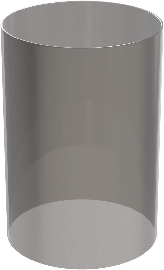 Electroplated Glass Hurricane Mirror Effect Cylinder Candle Holder Bottomless Glass Sleeve Lamp Shade Replacement (Grey,3X6)