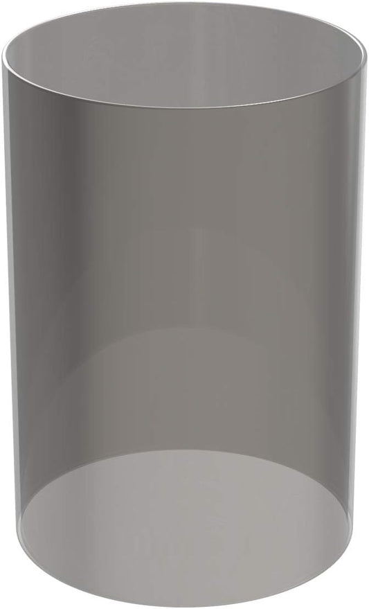 Electroplated Glass Hurricane Mirror Effect Cylinder Candle Holder Bottomless Glass Sleeve Lamp Shade Replacement (Grey,4X4)