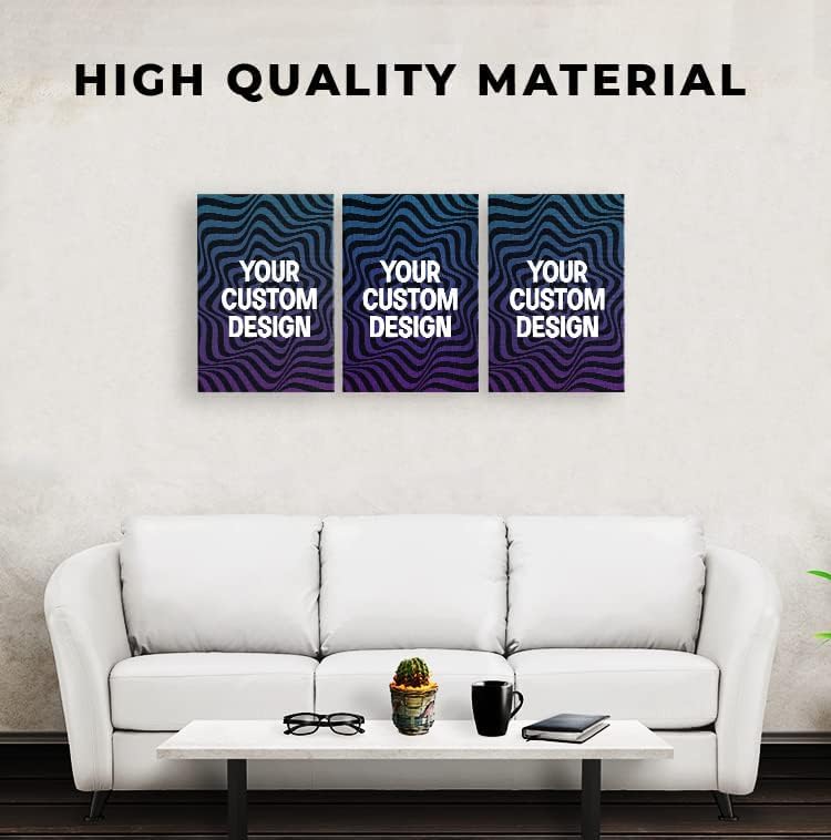Dreamcontroller Custom Wall Canvas Posters Wall Art Decor (Set of 3) I Personalized Framed Photo To Canvas Print Banner For Bedroom, Livingroom & Office | Made In Usa | Fast Delivery | Hd Print