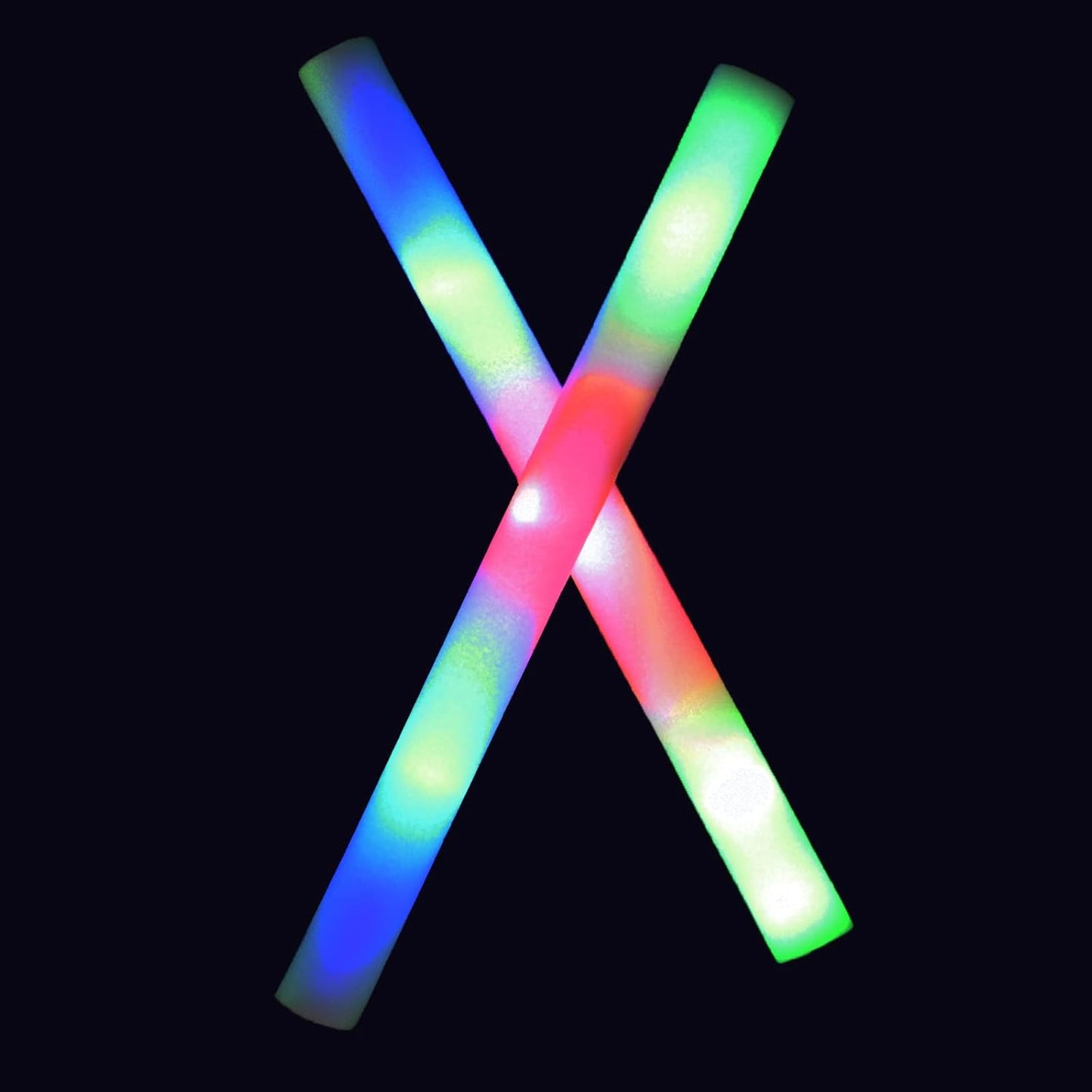 200 LED Party Foam Light Sticks Batons Wand for Wedding,Parties,Birthdays,Guests,Party,DJ,Concerts,Festivals,Events,Promotions Party Favors 3 Color Lighting Modes Batteries 16/inches