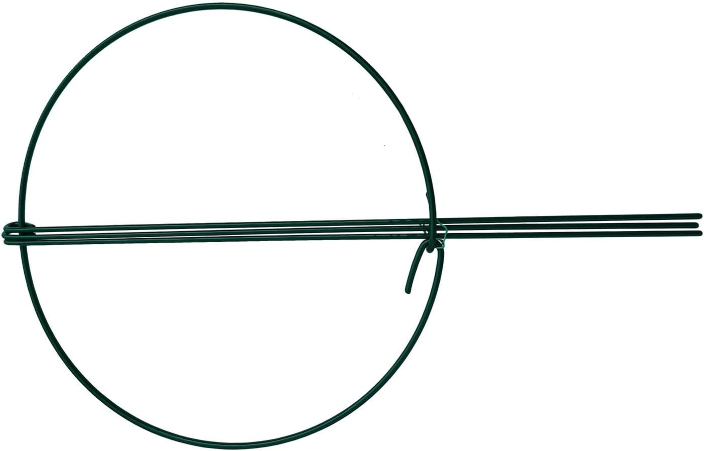 10" Wide x 16" High Peony Cage Rings Garden Plant Support Brace, Pack of 10 Round Metal Plant Stakes Rings, Strong Large Garden Supports for Flowers, Peonies, Rose, Lily