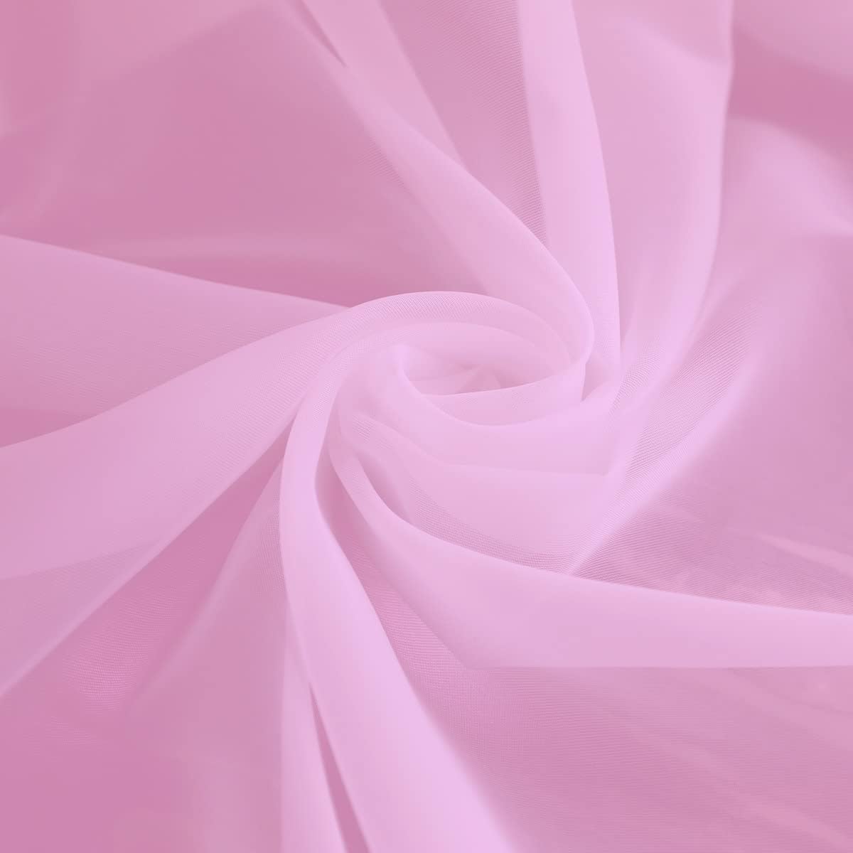 Window Pink Sheer Curtains 72 Inches Long 2 Panels Sheer Curtain Basic Rod Pocket Panel for Bedroom Children Living Room Yard Kitchen (Pink, 52" W x 72" L | 2 pcs)