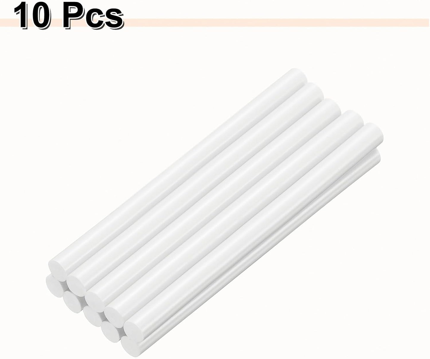 HARFINGTON 10pcs Hot Glue Sticks 0.43" Dia x 5.91" Long EVA Mini Hot Melt Adhesive Glue Stick for Hot Melt Gun Wood Plastic Glass Flowers Fabrics Foam, White