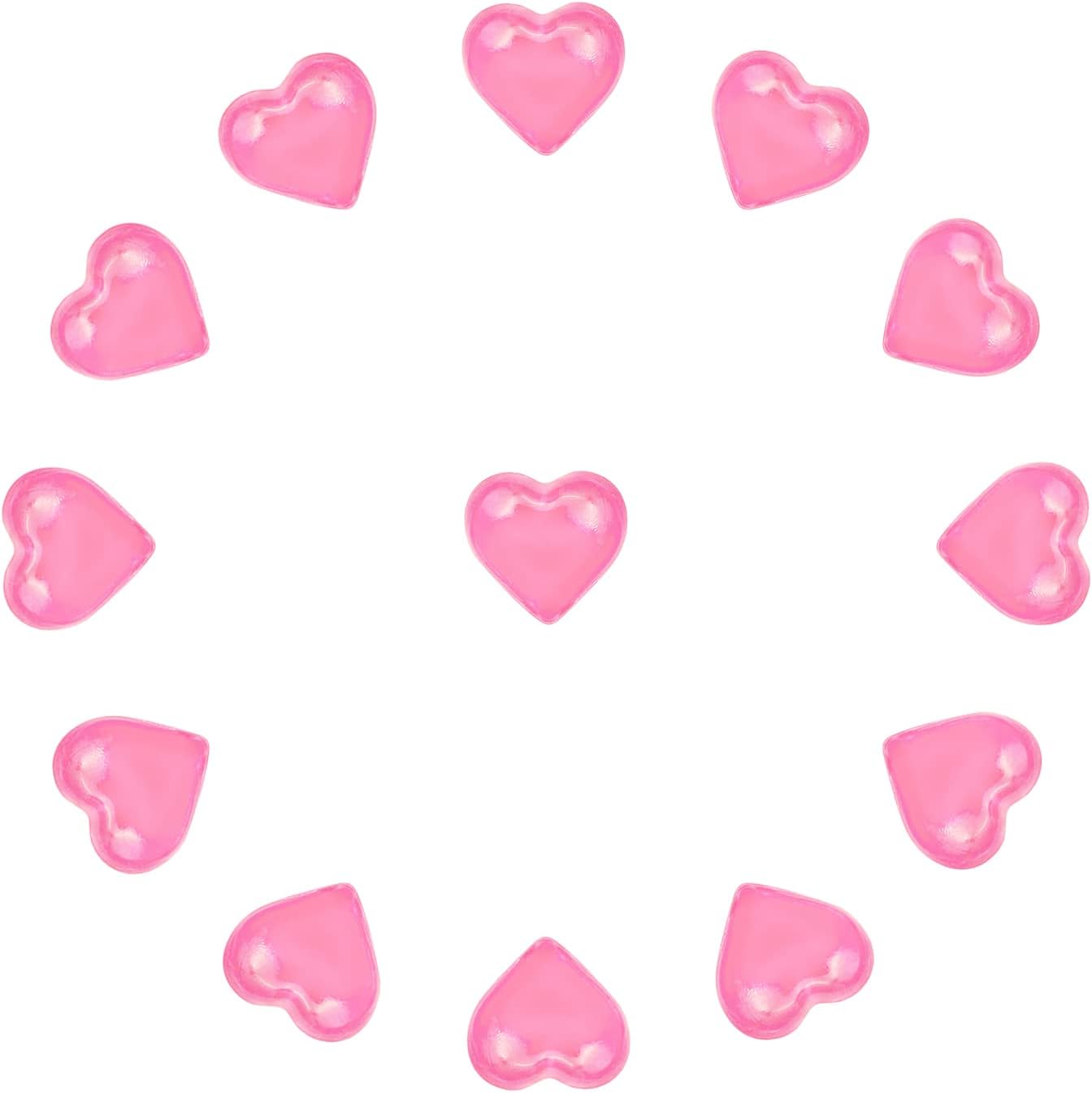 200pcs Pink Hearts Vase Filler Valentines Day Decorations, Acrylic Hearts Shaped Valentines Day Decor Plastic Heart Table Decor Pink