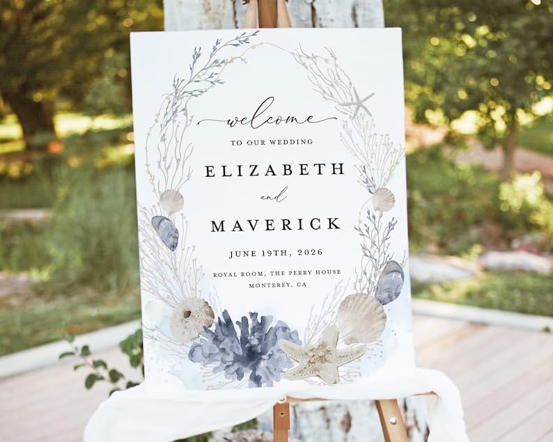 Bloom Wedding Welcome Sign | Printable Dusty Pink Peach Fuzz Floral Welcome Sign | Spring Wedding Welcome Sign | Wedding Yard Signs