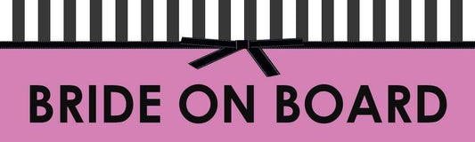 HZ Graphics Magnet Wedding Bride On Board Vinyl Magnetic Car Bumper Magnet Sticker 5"