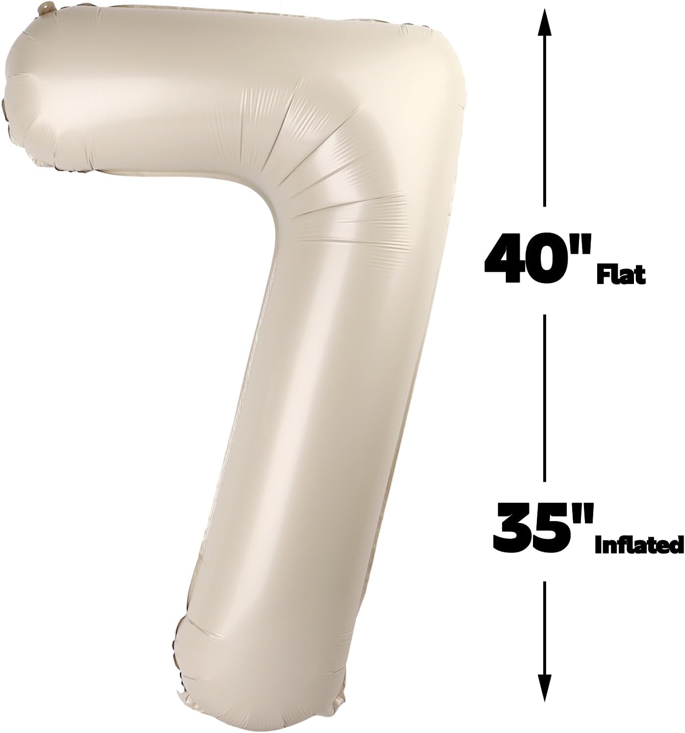 Cream White Number 27 72 Birthday Balloon 40 Inch, 27 72 Party Celebration Decorations Supplies, Mylar Foil Numbers Balloons for 27 72 Wedding Anniversary