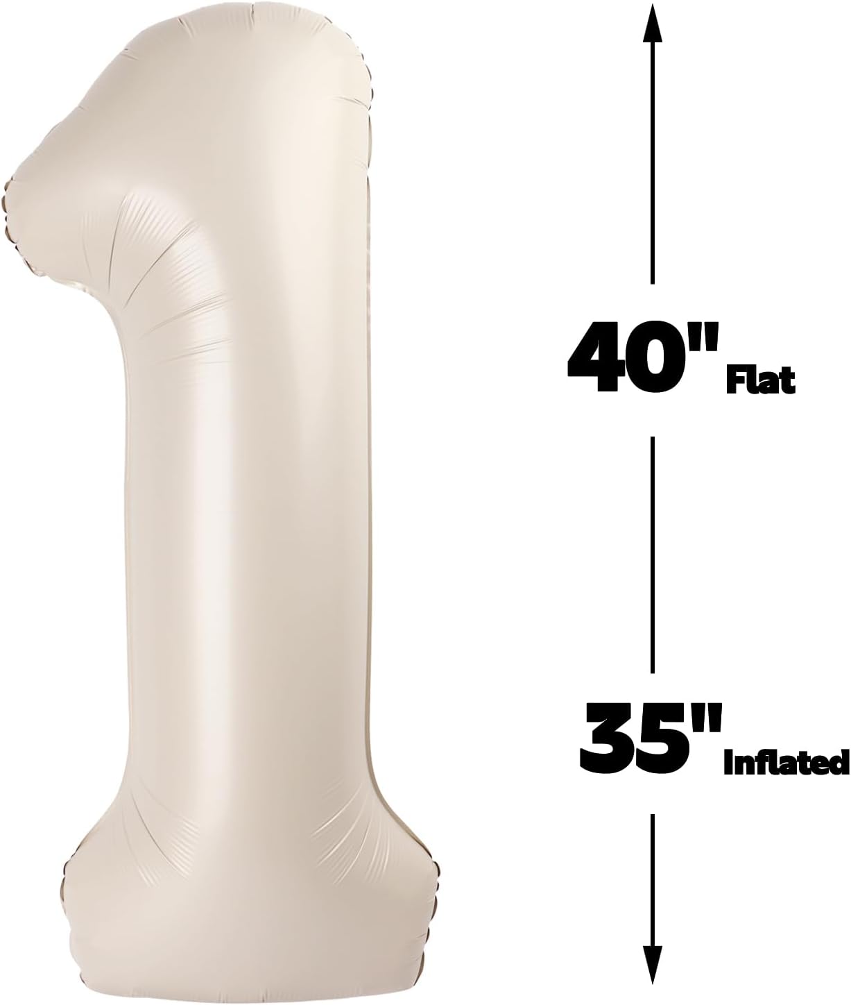 Cream White Number 11 Balloon 40 inch, Number 11 Birthday for Boy Girl, Cream White Foil 11 Balloon for 11st 11 Birthday Party, Anniversary Celebration Number Decorations