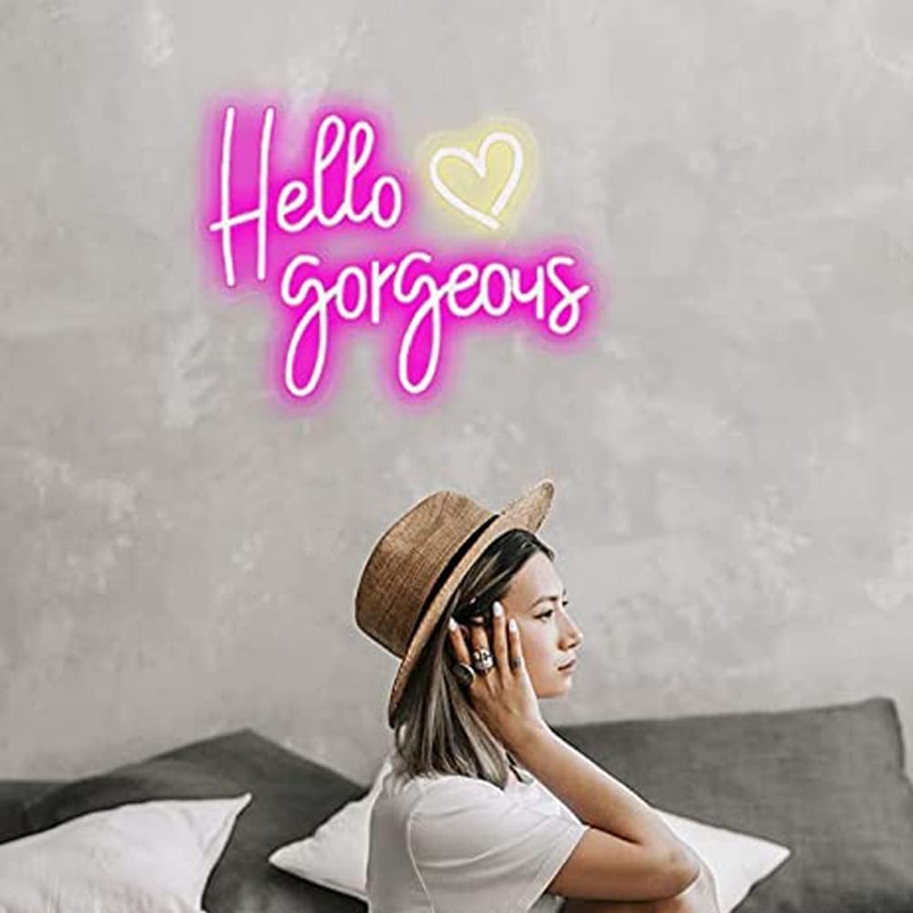 LED Neon Sign Night Light for Wall Party Décor Bedroom Room Bar Wedding Home Birthday Art Decoration Christmas with USB Chain Light modulator 5v (lets party blue)