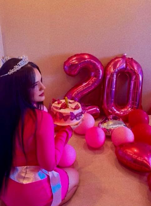 Rosy Purple 40 Inch 0 Number Balloons, 0 Decorations for 10 20 30 40 50 60 70 80 90 100 Birthday, 2026 Rosy Purple Foil Giant Birthday Graduations Anniversary Party Balloon