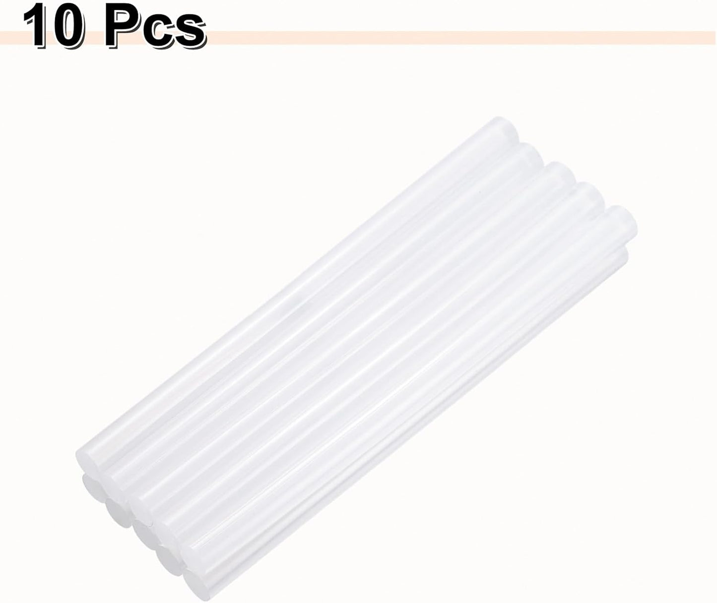 HARFINGTON 10pcs Hot Glue Sticks 0.43" Dia x 7.87" Long EVA Mini Hot Melt Adhesive Glue Stick for Hot Melt Gun Wood Plastic Glass Flowers Fabrics Foam, Clear