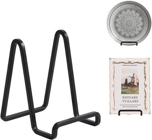 DIDUDIDU Plate Holder Easel Display Stand - Metal Plate Stands for Display - Tabletop Picture Stand - Black Iron Easels for Display Pictures | Photo Frames | Book | Decorative Plates | Plaque