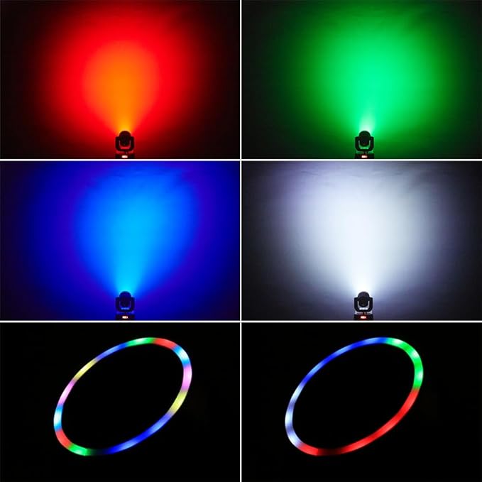 Mini Moving Head Light, 30W Compact Led DJ Stage Lights Moving Head Wash with Halo Effects, Remote/ DMX512/ Sound Control for Wedding DJ Party Disco Club Small Venues