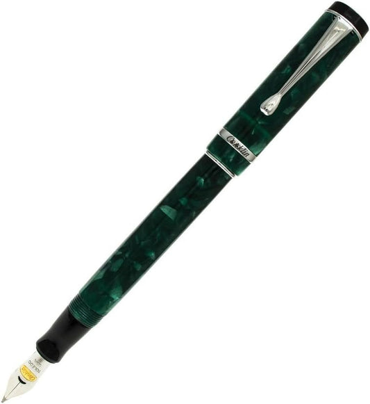 Conklin Duragraph Fountain Pen Forest Green - Stub Nib, Elegant Writing Tool for Calligraphy & Signatures