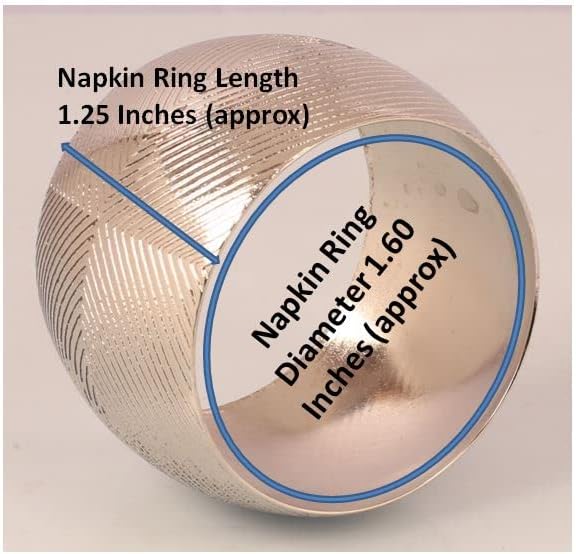 Brass Base Handcrafted Beautiful Attractive Look Large Size Party Dining Table Napkin Holders in Silver Tone. (Set of 6).