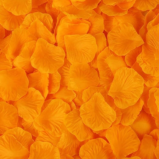 2200 Pcs Artificial Fake Rose Petals,Flower Petals for Romantic Night,Engagement, Party, Wedding, Event Flower Decorations, in Bulk(Orange)