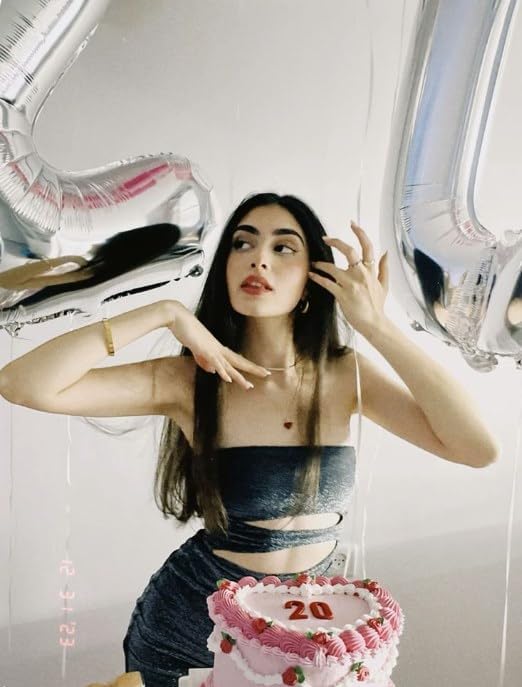 Silver 40 Inch 20 Number Balloons, 20 Decorations for 20 Birthday, Foil Giant Birthday Graduations Anniversary Party Balloons