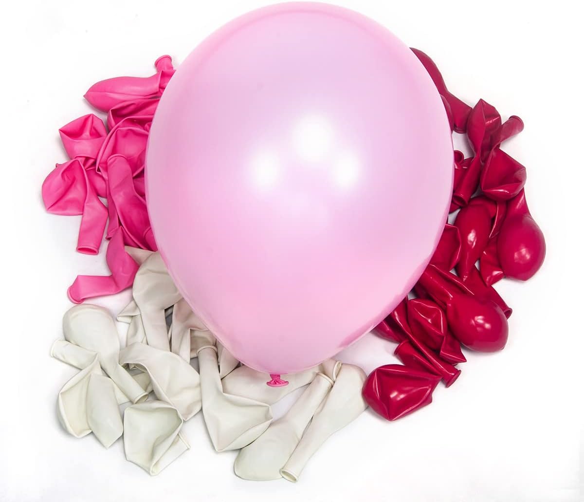 300 Pack Pink and White Balloons 12 inch White Hot Pink Latex Party Balloon Bulk for Various Party Events Decorations