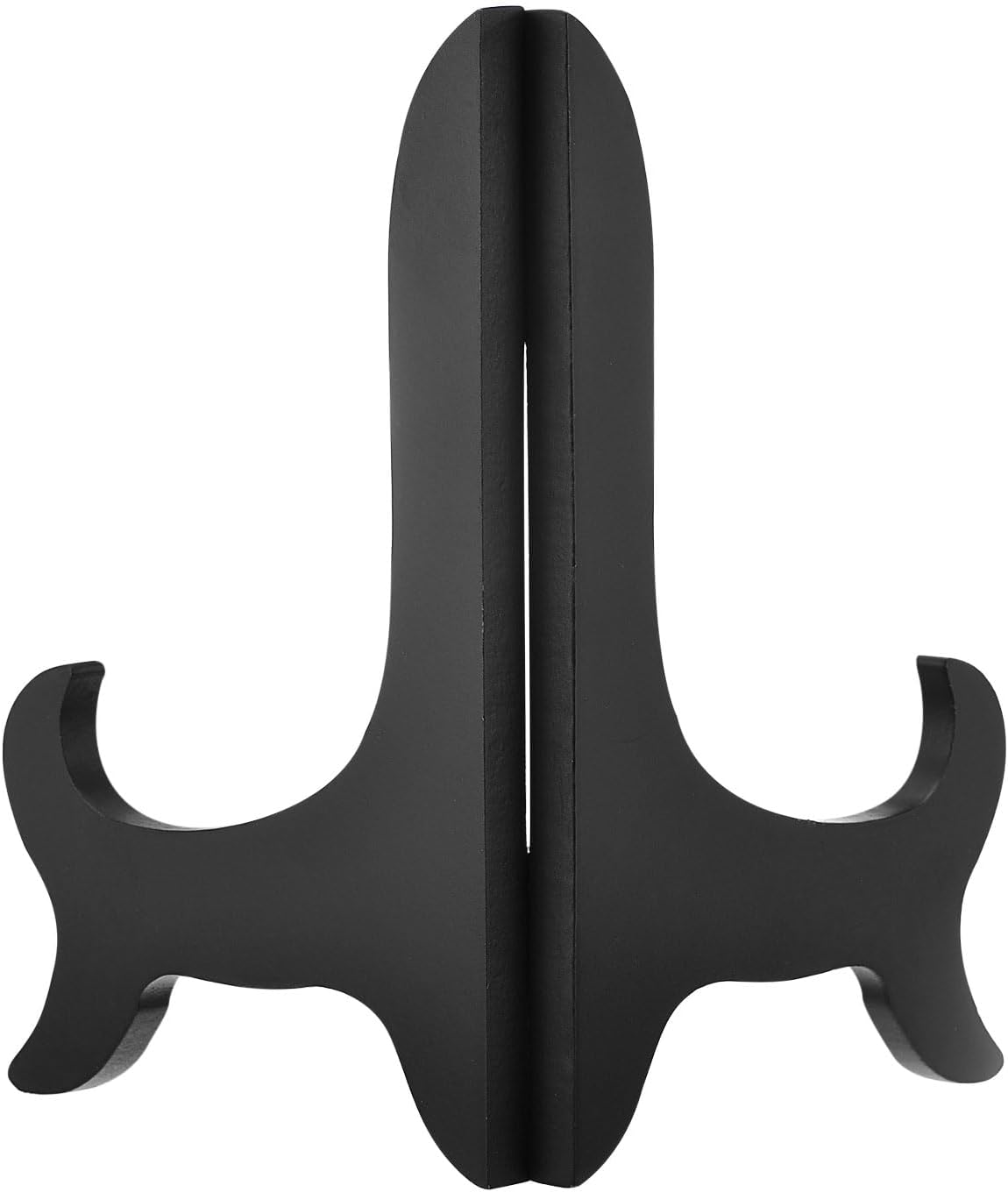 uxcell 9" Easel Plate Holder, Wooden Folding Display Stand Black for Decorative Picture Frame