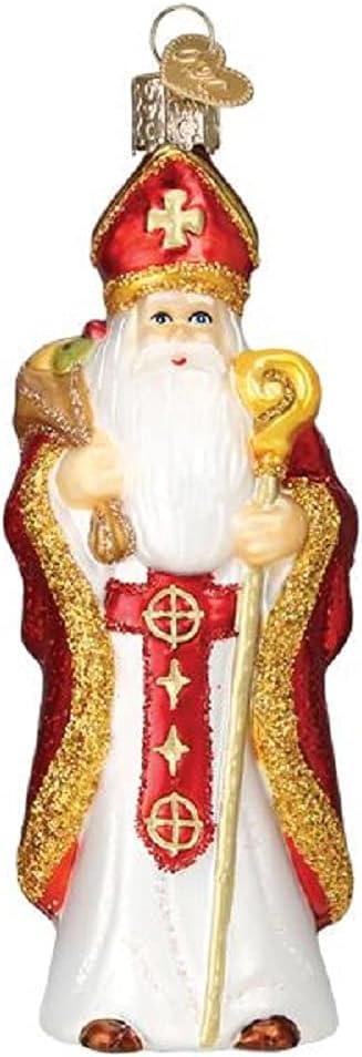 Old World Christmas Ornaments St. Nicholas Glass Blown Ornaments for Christmas Tree